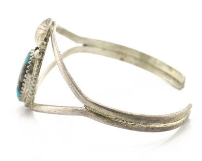 Women's Navajo Bracelet 925 Silver Arizona Turquoise Native Artist C.80's