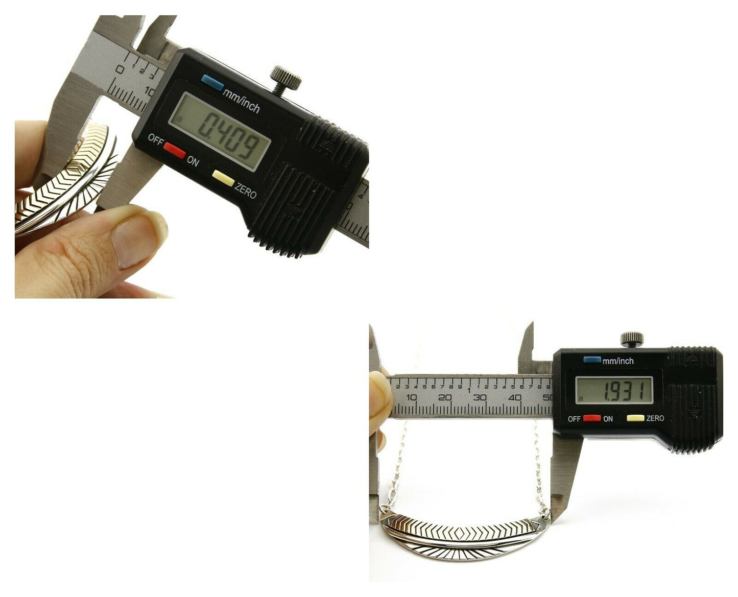 Women's Navajo Necklace .925 Silver & 14k Solid Gold Signed MM Rogers HMY