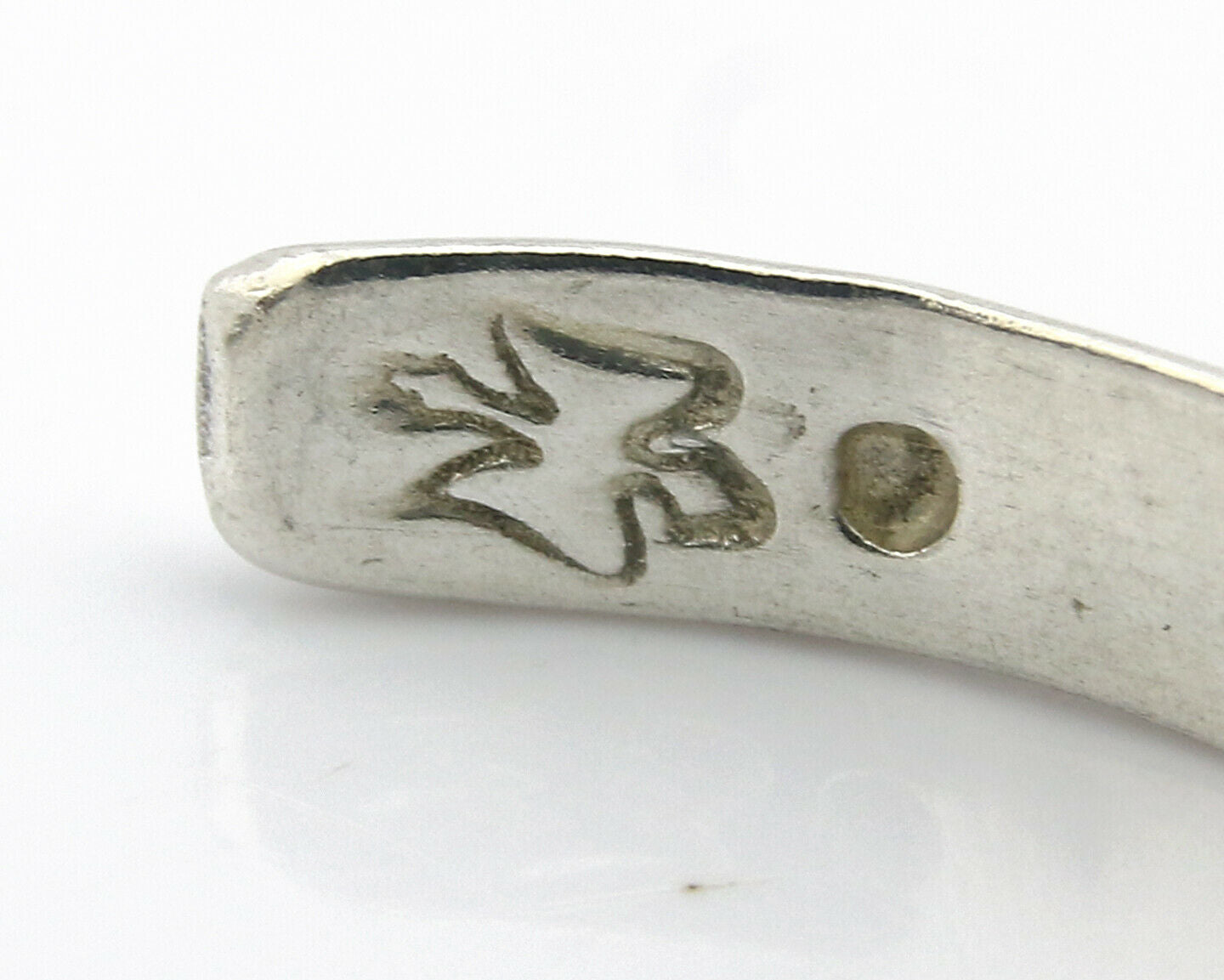 Navajo Bracelet .925 Silver Hand Stamped Arrow Head Artist Montoya C.80's