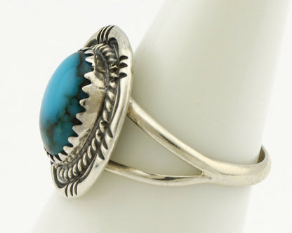 Navajo Ring .925 Silver Blue Southwest Turquoise Native Artist C.1980's