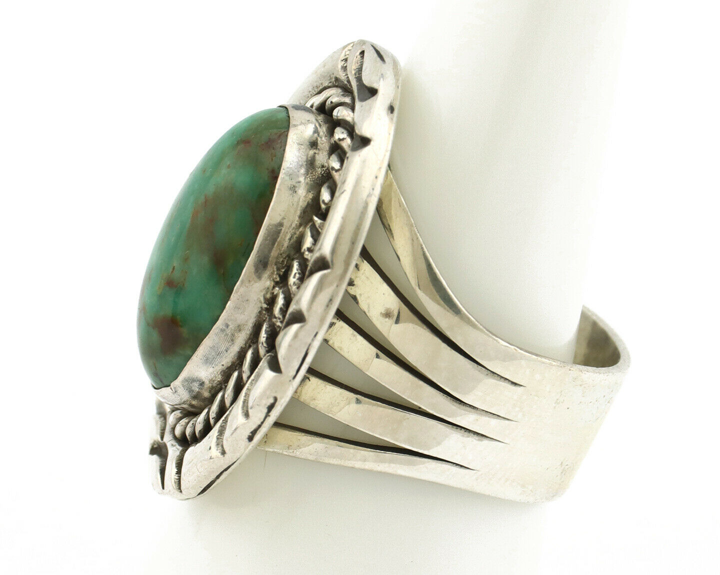 Navajo Ring .925 Silver Royston Turquoise Artist Signed NS C.80's