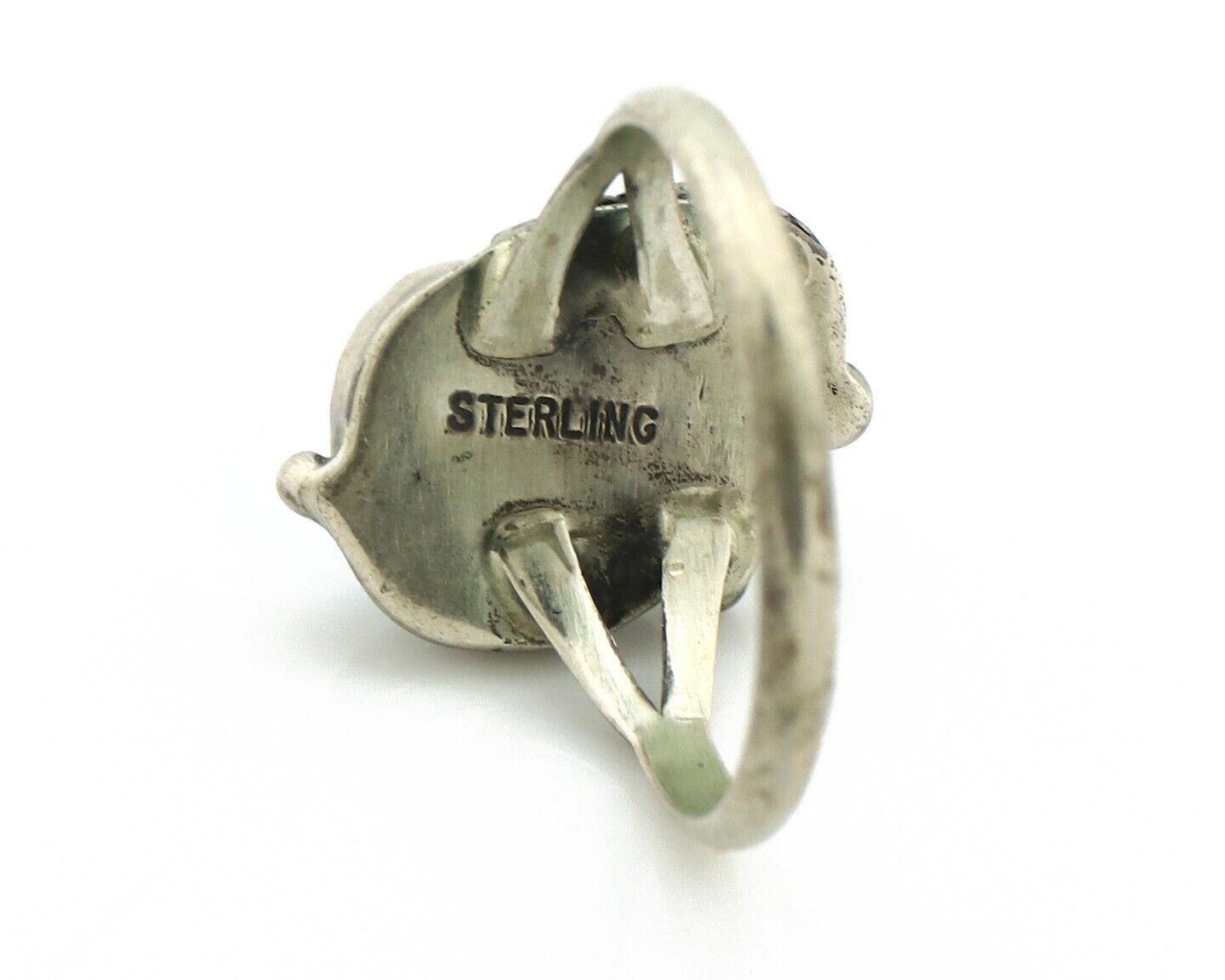 Navajo Ring .925 Silver Natural Blue Mined Southwest Turquoise Native Artist C80