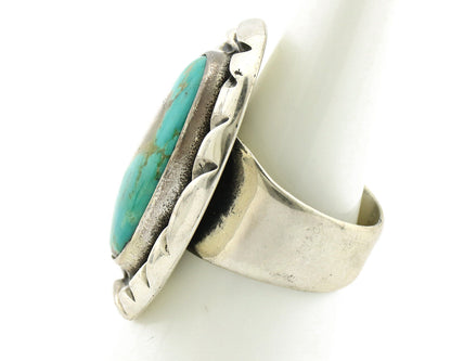 Navajo Ring 925 Silver Turquoise Mountain Artist Signed C Montoya C.80's