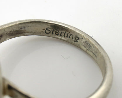 Navajo Ring .925 Silver Kingman Turquoise Handmade Native American Artist C.80's