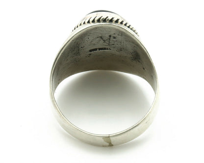 Navajo Ring .925 Silver Handmade Black Onyx Native American Artist C.80's