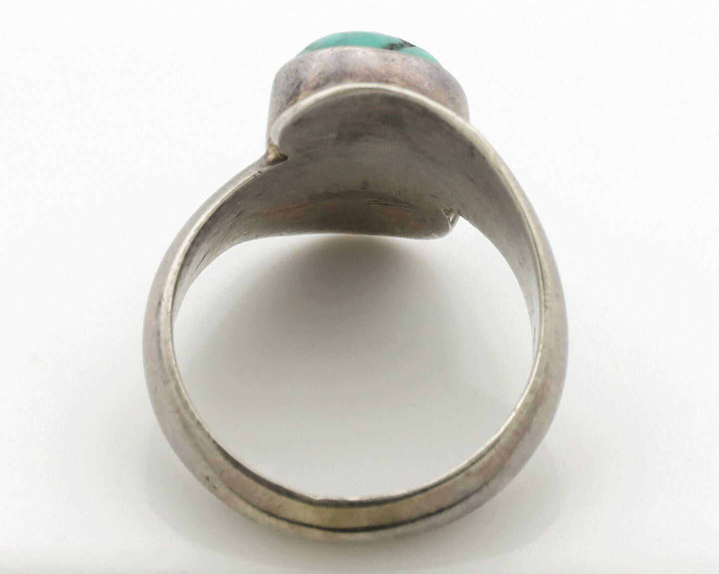 Navajo Ring .925 Silver Natural Turquoise Handmade Native American Artist C.80s