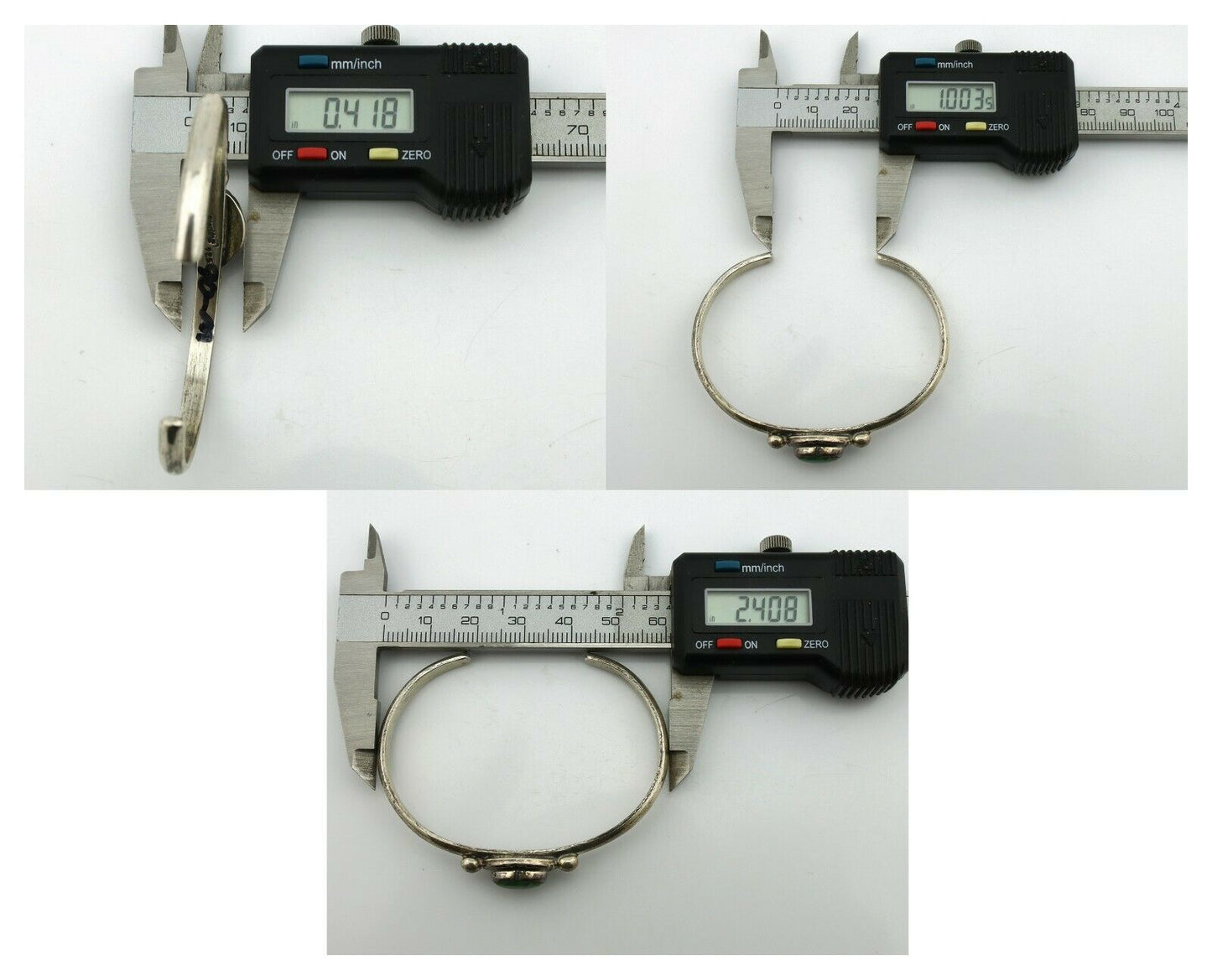 Navajo Bracelet .925 Silver Royston Turquoise Native American Artist C.90's