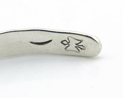 Navajo Bracelet .925 Silver Hand Stamped Arrow Head Artist I Montoya C.80's