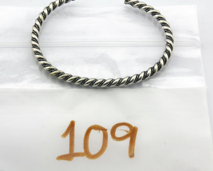 Navajo Bracelet .925 SOLID Silver Handmade Artist Tahe Circa Late 1980's