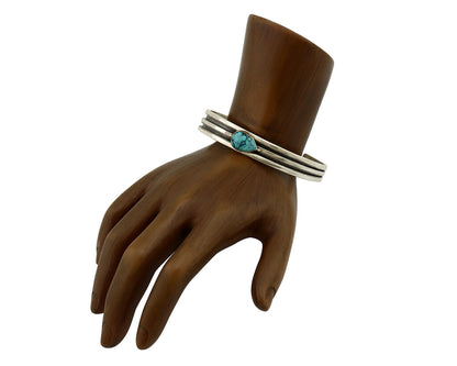 Women's Navajo .925 Silver Blue Spiderweb Blue Turquoise Native American C.80's