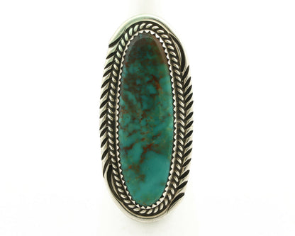 Navajo Ring .925 Silver Turquoise Mountain Artist Talhat C.80's