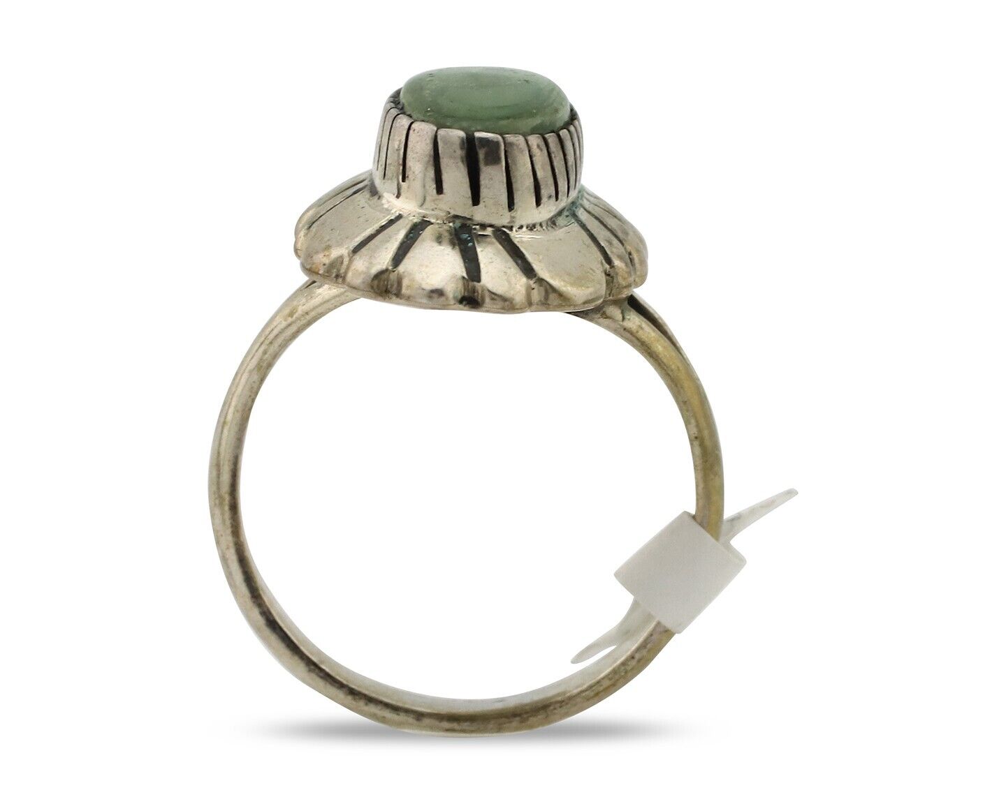 Navajo Ring .925 Silver Manassas Turquoise Artist Signed C Montoya C.80's