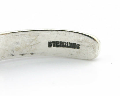 Navajo Bracelet .925 Silver Hand Stamped Arrow Head Artist Montoya C.80's