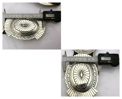Navajo Concho Belt .925 Silver Hand Stamped Artist Suzie James C.80's