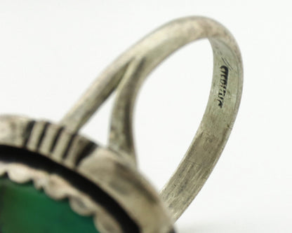 Navajo Ring .925 Silver Turquoise Mountain Native American Artist C.1980's