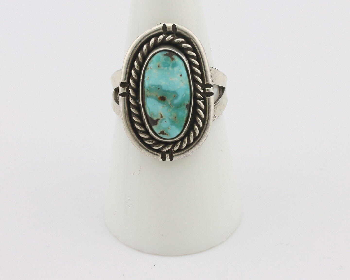 Navajo Handmade Ring 925 Silver Royston Turquoise Native Artist C.80's