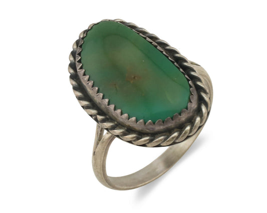 Navajo Ring .925 Silver Royston Turquoise Native Artist C.80's