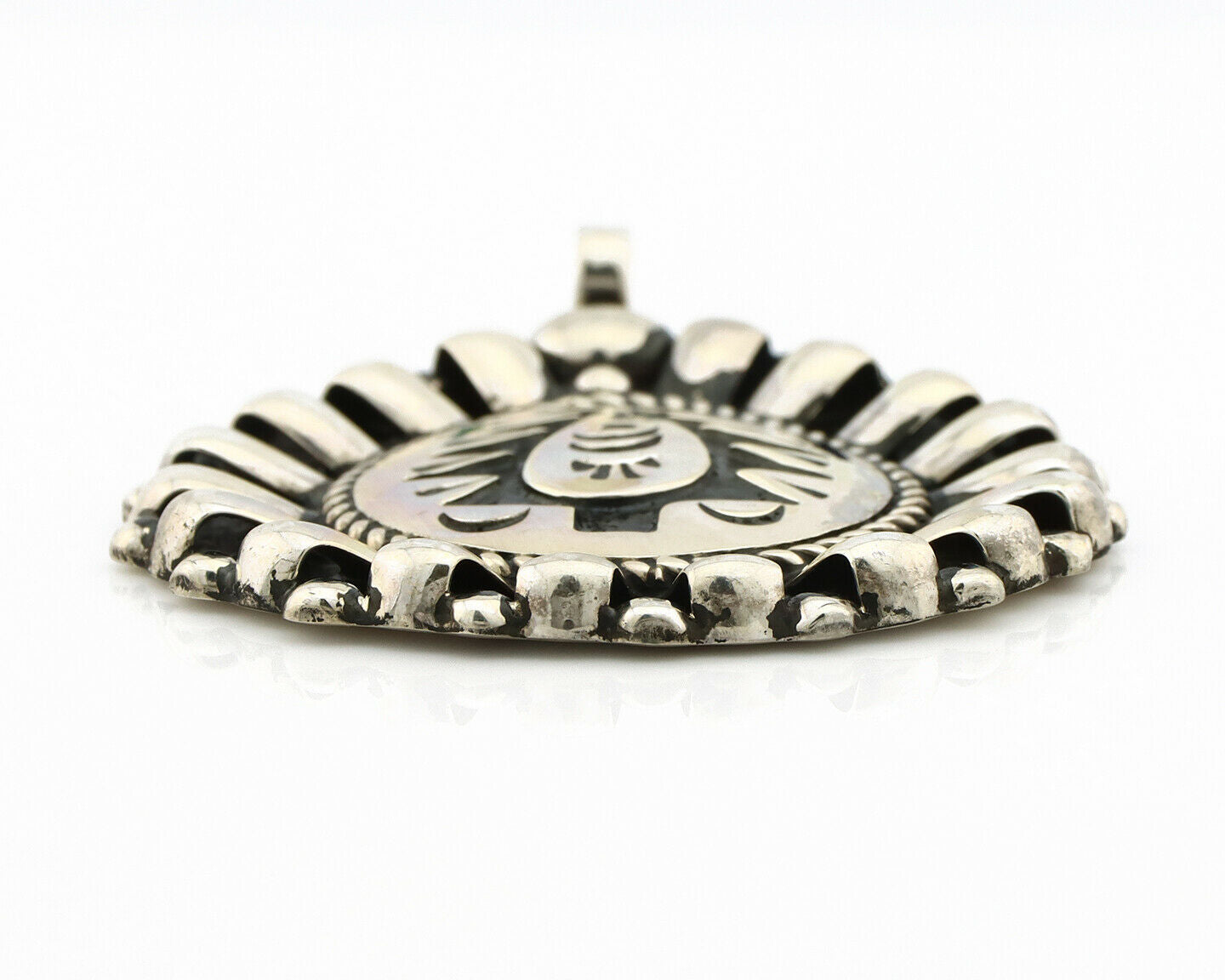 Navajo Handmade Pendant .925 Silver Signed William Singer C.80's