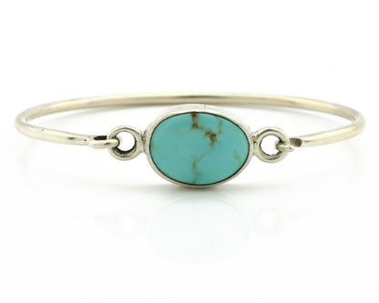 Navajo Bracelet .925 Silver Blue Arizona Turquoise Native American Artist C.90's