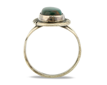 Navajo Ring .925 Silver Royston Turquoise Native American Artist C.1980's