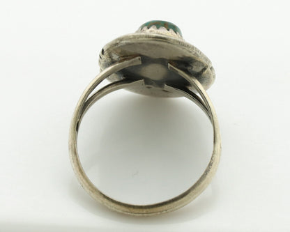 Navajo Ring .925 Silver Turquoise Mountain Native American Artist C.1980's