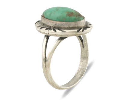 Navajo Ring .925 Silver Natural Mined Turquoise Native Artist C.80's