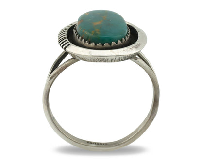 Navajo Ring .925 Silver Blue Turquoise Native American Artist Handmade C.80's