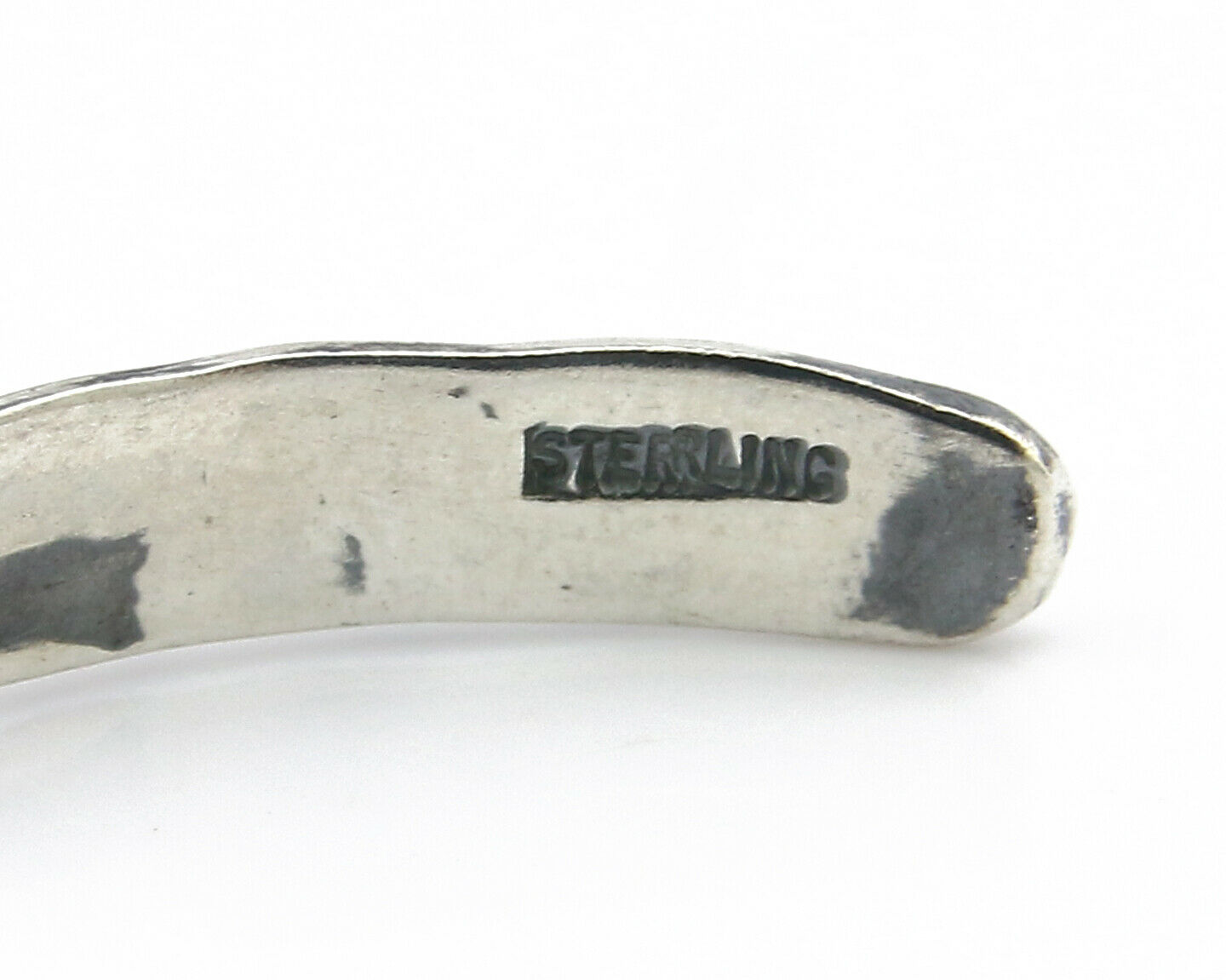 Navajo Bracelet .925 Silver Hand Stamped Arrow Head Artist I Montoya C.80's