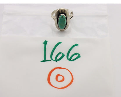 Navajo Ring 925 Silver Natural Blue Turquoise Artist Signed M Montoya C.80's