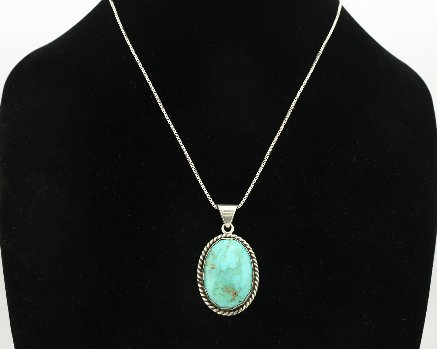 Navajo Handmade Pendant Necklace .925 Silver Artist Signed Sunrise C.80's