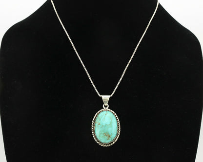 Navajo Handmade Pendant Necklace .925 Silver Artist Signed Sunrise C.80's