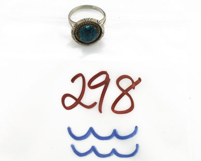 Navajo Ring 925 Silver Spiderweb Turquoise Signed C Montoya & TI C.80's