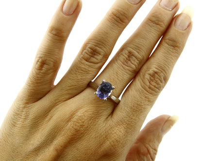 Women's Natural Tanzanite Ring 18k SOLID White Gold 2.5 Approximate TCW