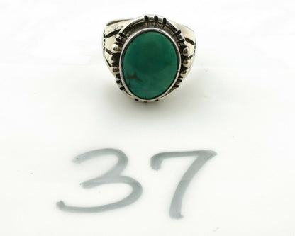 Navajo Ring .925 Silver Blue Green Southwest Turquoise Native Artist C.80's
