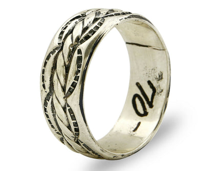 Women's Navajo Handmade Ring .925 Sterling Silver Hand Stamped C.80's