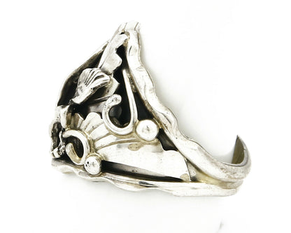 Navajo Eagle Ring .925 SOLID Silver Handmade Signed Artist S Circa 1980's