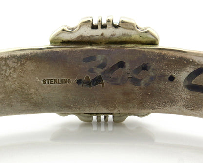 Navajo Bracelet .925 Silver Sleeping Beauty Turquoise Signed AA C.80's