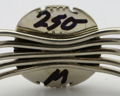 Navajo Bracelet .925 Silver Natural Pink Mussel Signed Hyson Craig C.90's