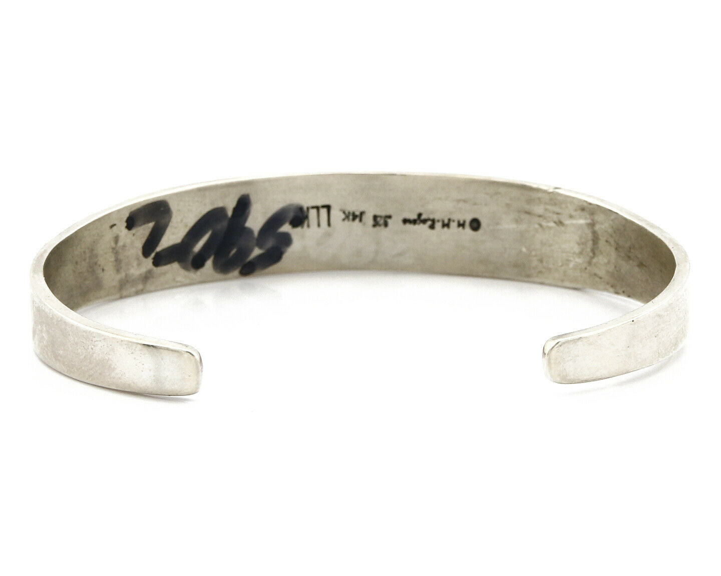 Navajo Bracelet .925 Silver & 14k Solid Gold MM Rogers and LLK Cuff C.80's