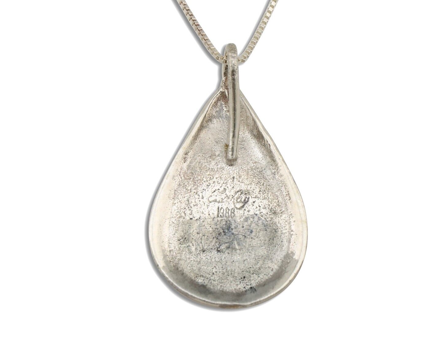 Navajo Necklace 925 Silver Natural Oyster Artist Signed ChaRay Circa 1988