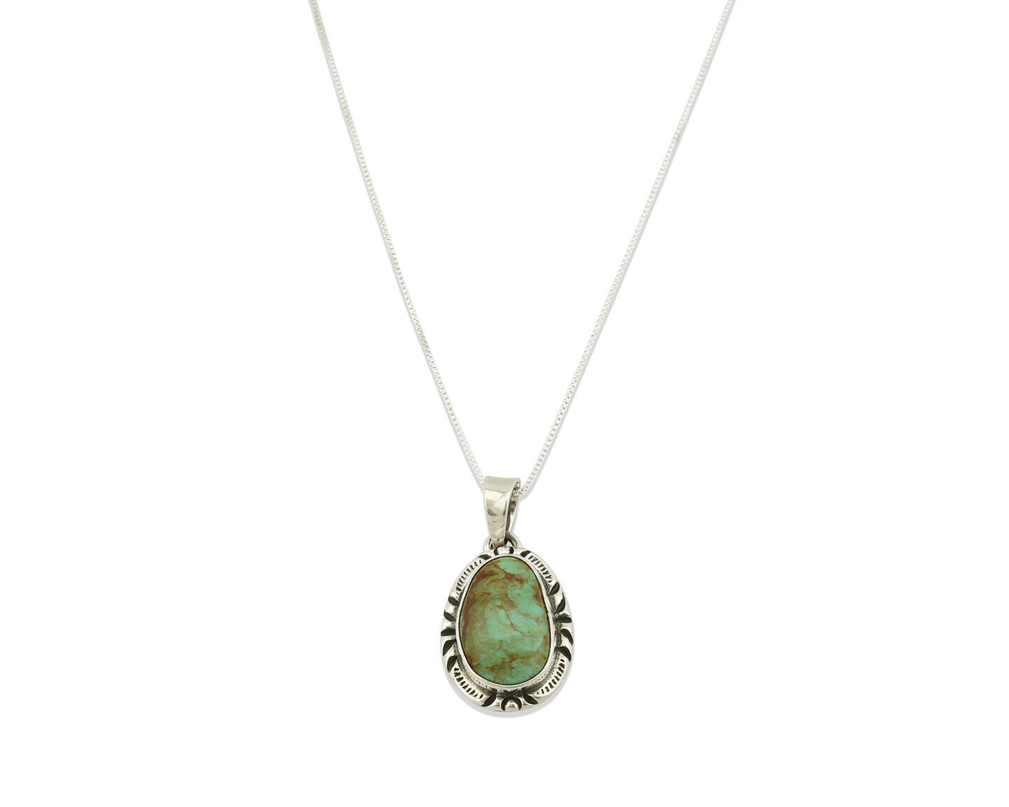 Navajo Pendant .925 Silver Kingman Turquoise Artist Signed Gecko C.80's