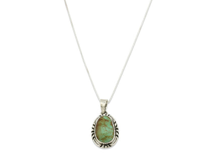 Navajo Pendant .925 Silver Kingman Turquoise Artist Signed Gecko C.80's