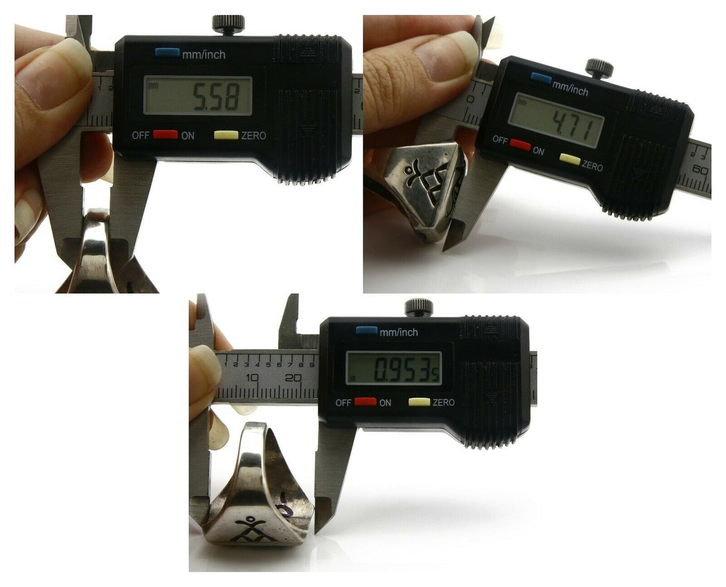 Navajo Road Runner Ring .925 Handmade Native American C.80's