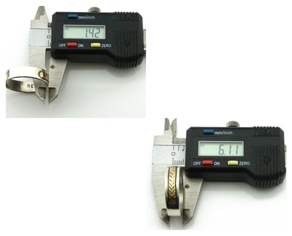 Navajo Ring 925 Silver & Solid 14k Yellow Gold Artist Signed RE Hand Stamped