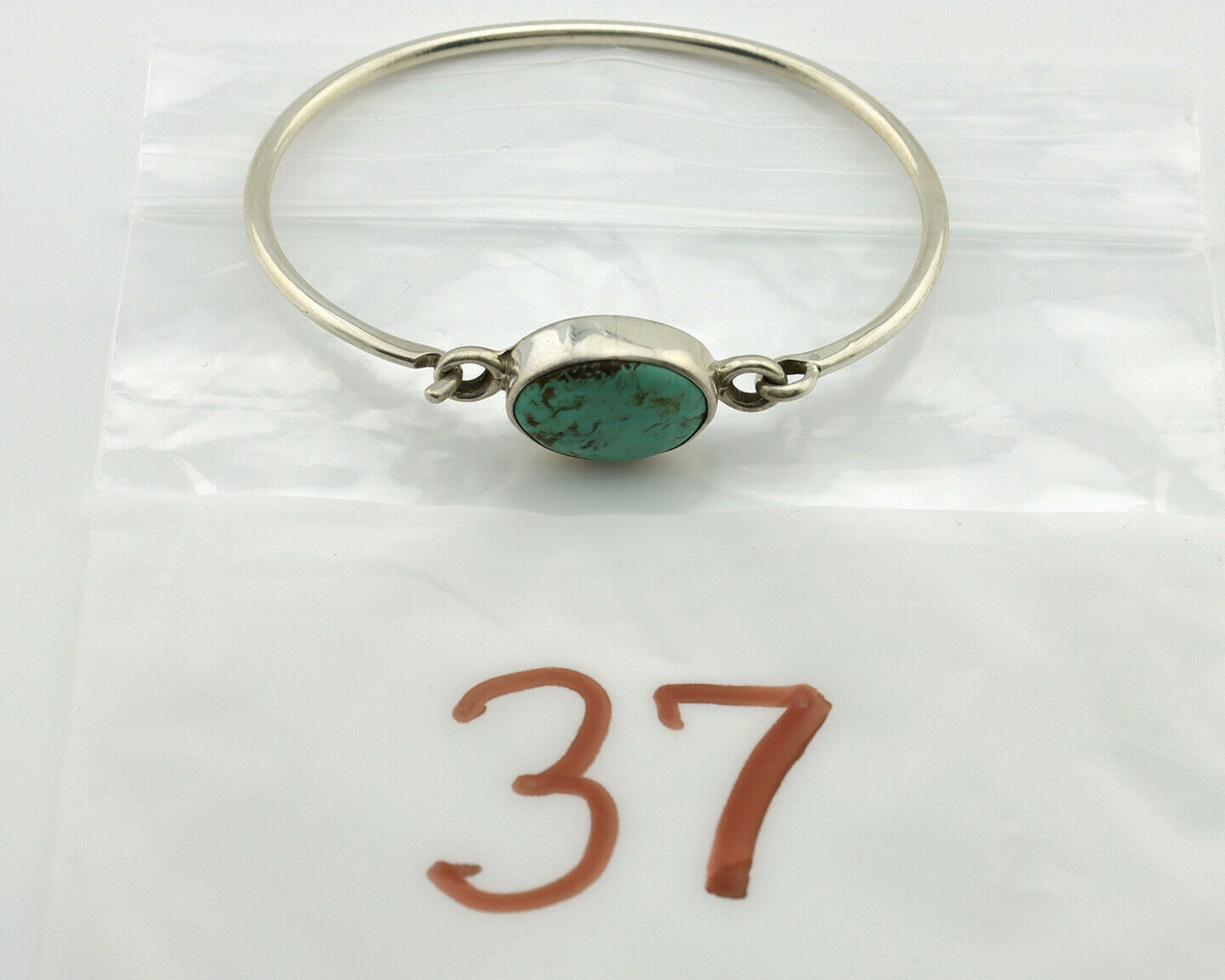 Navajo Bracelet .925 Silver Blue Arizona Turquoise Native American Artist C.90's