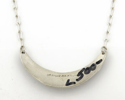 Women's Navajo Necklace .925 Silver & 14k Solid Gold Signed MM Rogers HMY