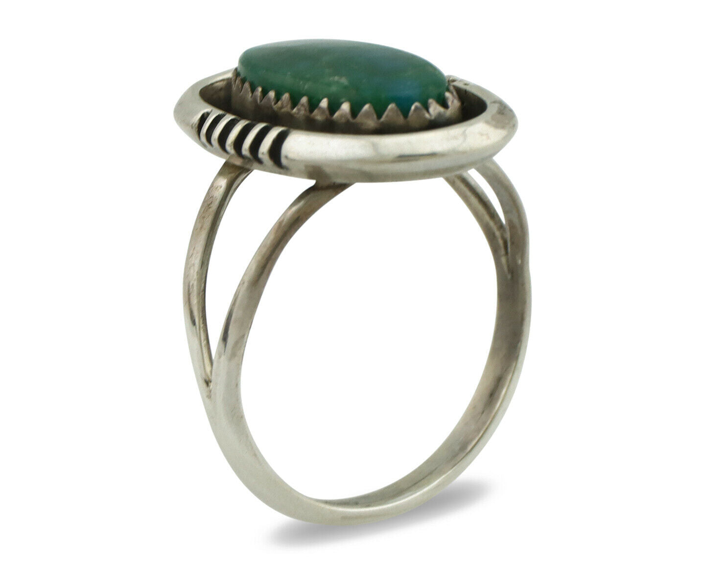 Navajo Ring .925 Silver Royston Turquoise Native American Artist Handmade C.80's