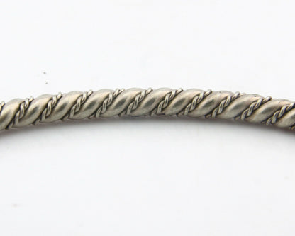 Navajo Bracelet .925 SOLID Silver Handmade Artist Tahe Circa Late 1980's