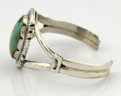 Navajo Bracelet .925 Silver Royston Turquoise Signed Apache Manufacturing C.80's