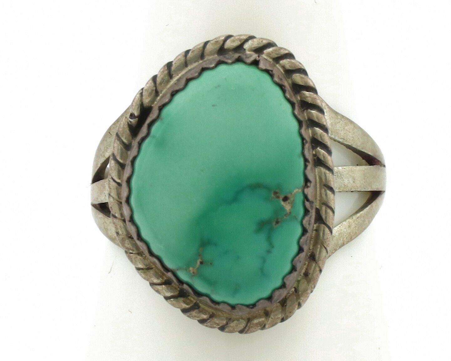Navajo Ring .925 Silver Royston Turquoise Native American Artist C.80's
